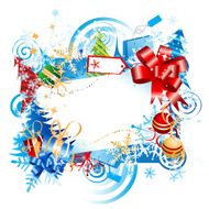 Christmas gift frame with place for your text N2