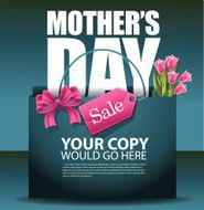 Mothers Day sale shopping bag background EPS 10 vector