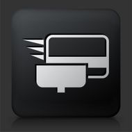 Black Square Button with Swipping Credit Card N2
