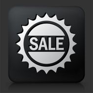 Black Square Button with Sale Badge N2