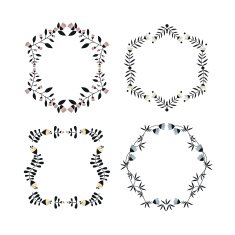 Set of four floral frames N6