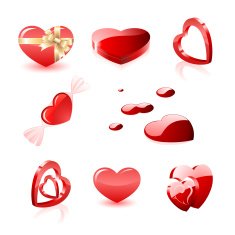 Heart icons collection N3