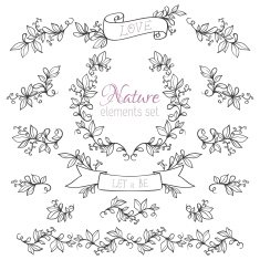 Set of floral elements N18
