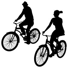 Vintage Cycling Silhouettes