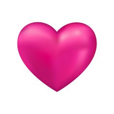 Shiny 3d vector heart N3
