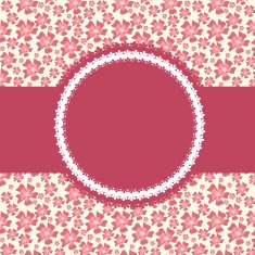 Invitation card on floral background N3