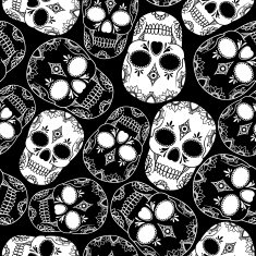 vector pattern with skulls N33