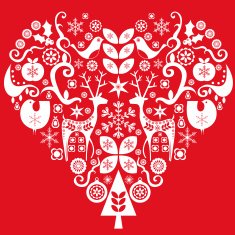 Christmas love heart N4