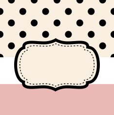 Wedding retro frame or invitation card ( pink & black ) N2