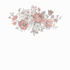 Vintage floral vector card N7