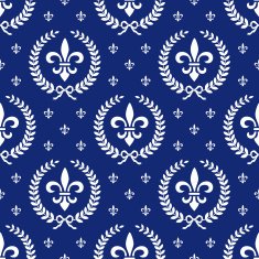 Neoclassical seamless textile pattern with laurel wreath N2