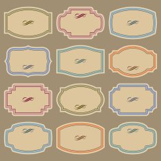 blank vintage labels set (vector)