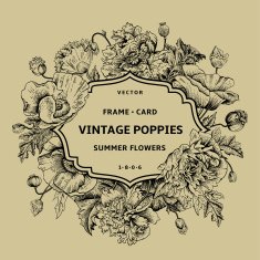 Vintage Floral Frame N39