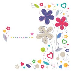 colorful flowery greeting card N2