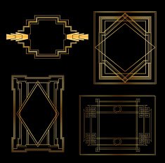 Art Deco Vintage Frames and Design Elements N15