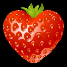 Strawberry in the shape of heart