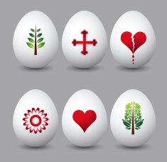 six easter eggs
