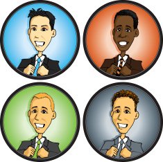 Inter Racial Young men in Suits