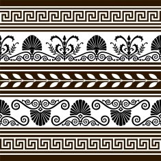 Set of antique vector elements and borders N2