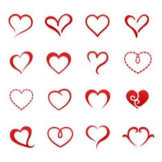 Heart valentine icon set vector illustration N5