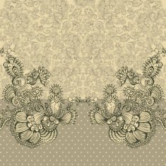 Ornate card announcement vector illustration