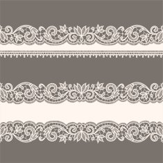 Lace Ribbons Horizontal Seamless Patterns