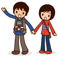 Happy young couple travel light ( Go hiking ) N2