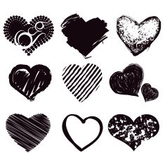 Grunge Stamp Hearts