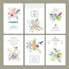 Floral collection of romantic invitations N2