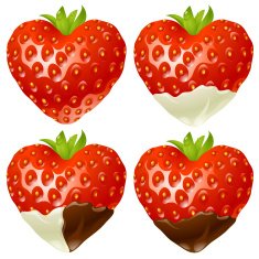 Strawberry in the shape of heart N2