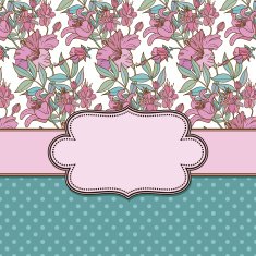 Vintage vector flower frame N191