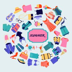 Fashion boutique Summer sales background N2