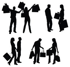 Couple shopping together
