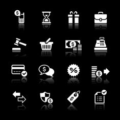 White Icons Set N28