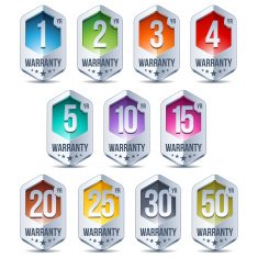 Warranty Seal Hexagon Chrome Badge