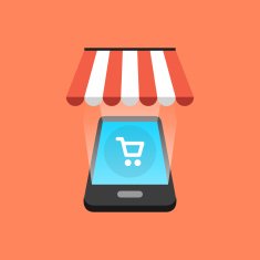 Smartphone shopping concept Isometric design