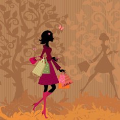 urban shopping girl