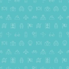 Travel line icon pattern set N3