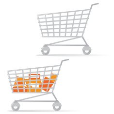 Cartoon Shopping Cart N4