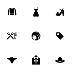 fashion 9 icons set N2