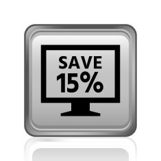 Computer Monitor icon on a square button - SteelSeries N167