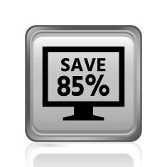 Computer Monitor icon on a square button - SteelSeries N179