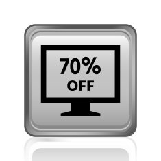 Computer Monitor icon on a square button - SteelSeries N193