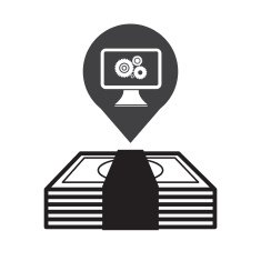 money and computer icon