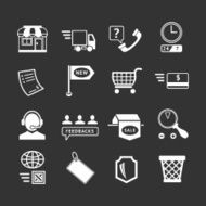 Set icons of shopping and e-commerce