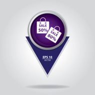 shopping location map point sign