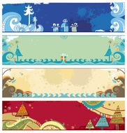 Christmas banners with copy space N2