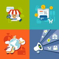 flat online shopping backgrounds N2