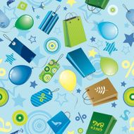 Shopping pattern - seamless wallpaper N2