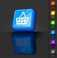 Shopping Basket 3D button design